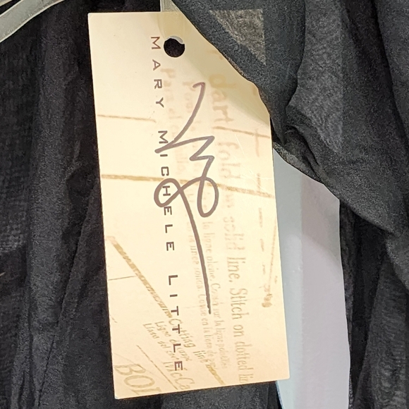 Mary Michele Vintage Women's Applique Button Front Sheer Top - S/M - Picture 7 of 8